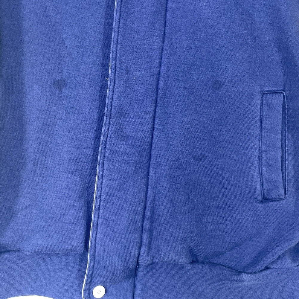 Vintage Charter Club Jane Justin Navy Yellow Colorblock Jacket Mens Medium - Picture 4 of 10